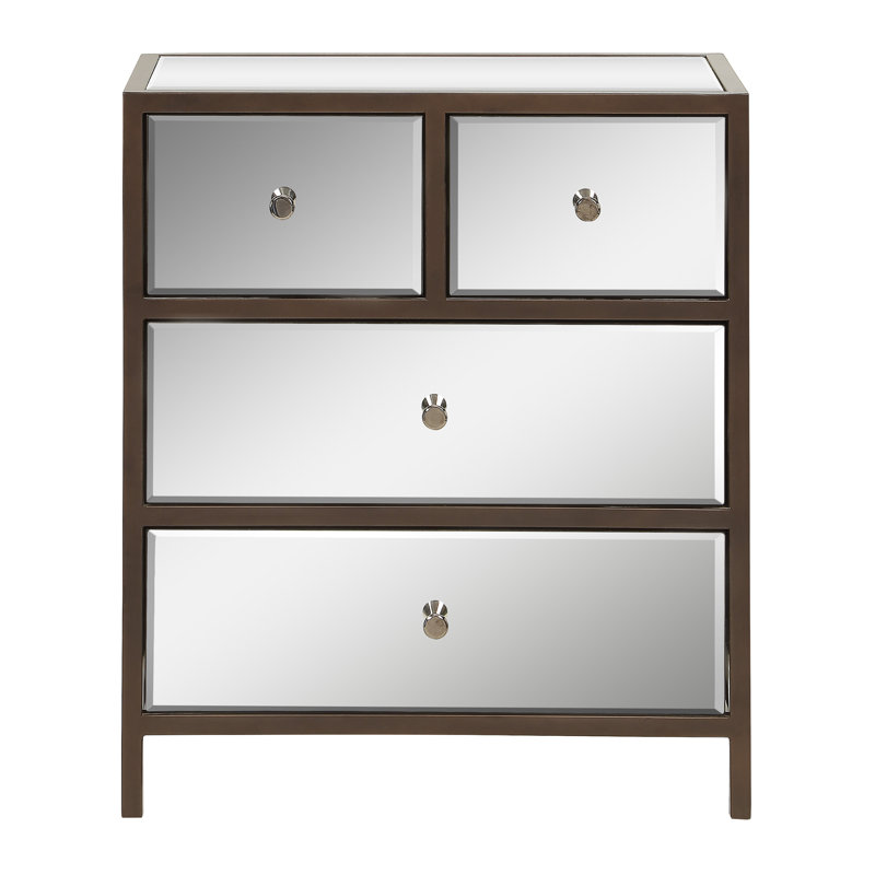 coffre décoratif à miroir 4 tiroirs Kratochvil