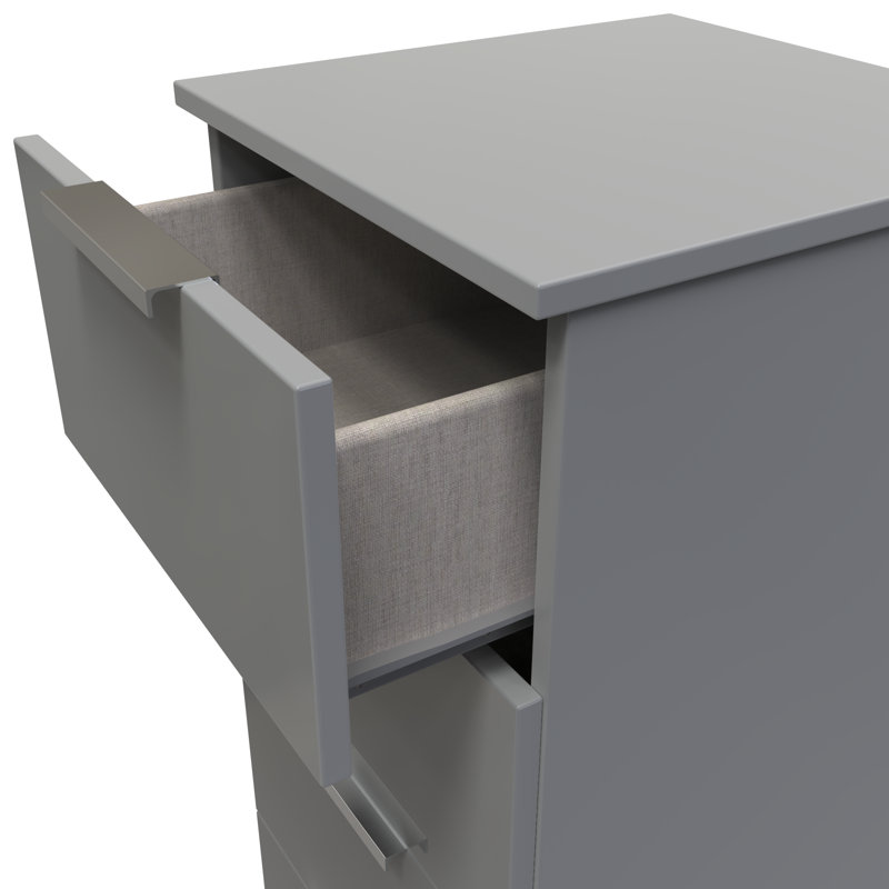 Fully Assembled Sumfleth 5 - Drawer Chest of Drawers, Uniform Grey/Dusk Grey