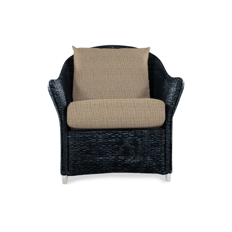 Weekend Retreat Outdoor Lounge Chair, Demo Stone, Ebony