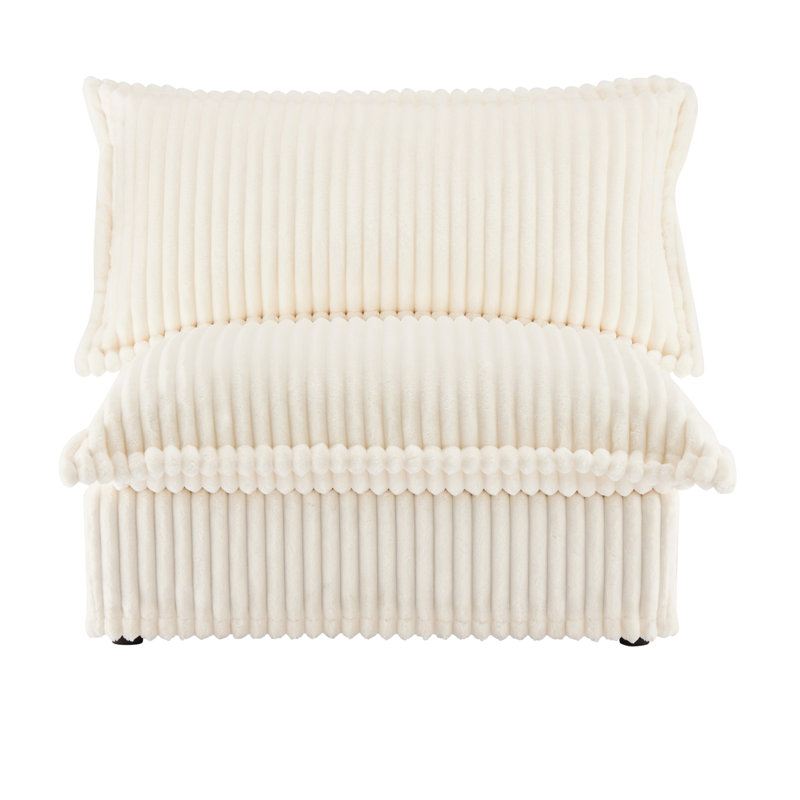 Koala Armless Sofa, Cream