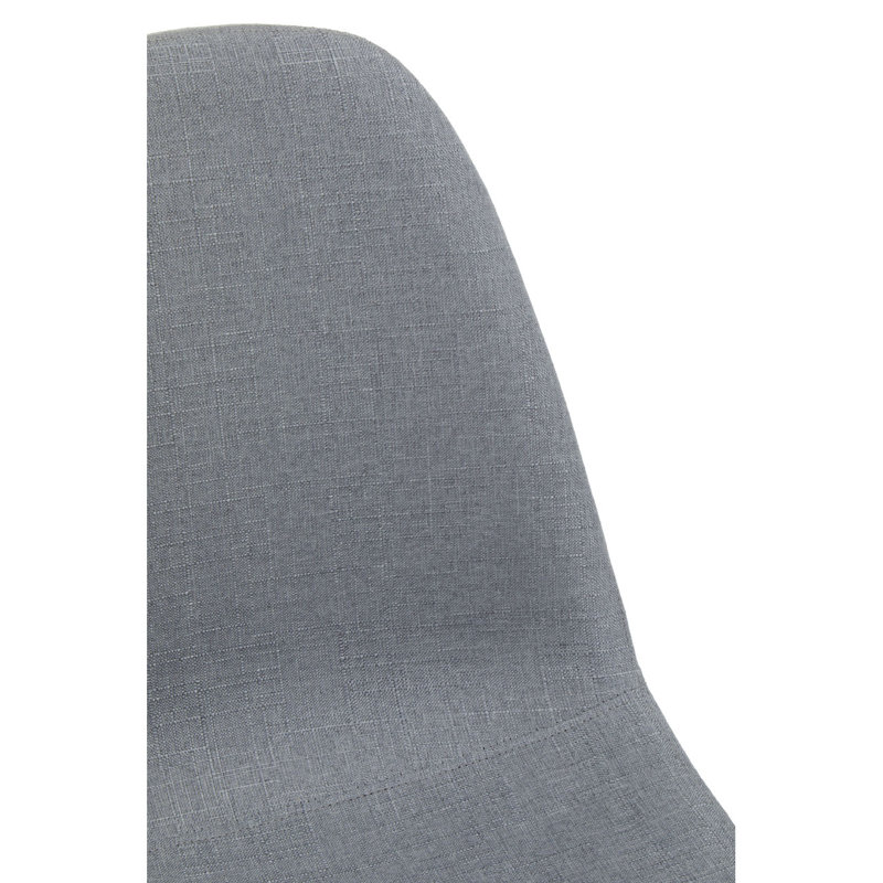 Autrey 47cm H Polyester Blend Upholstered Side Chair, Grey, Gold