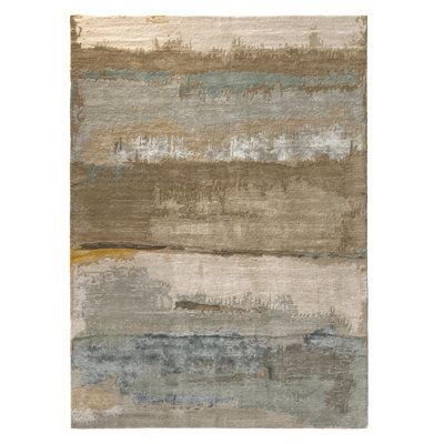 Tapis bleu / brun clair touffeté Douwe (12 pi x 15 pi)