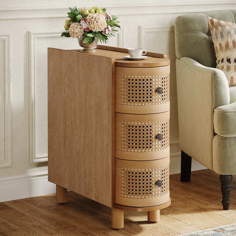 Table de bout en bois massif, Bois clair