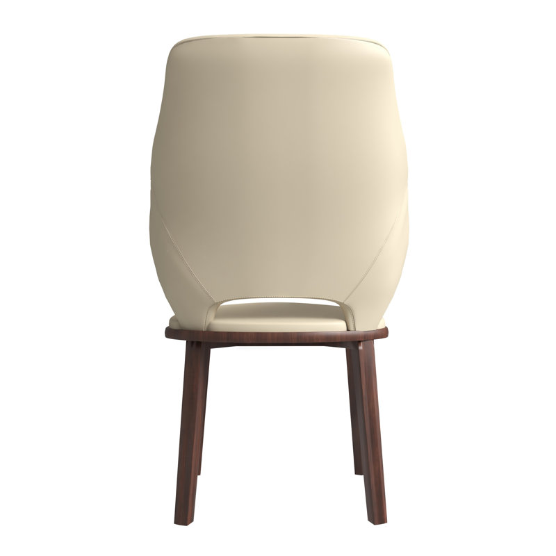 Chaise de salle à manger Kashley Mid-Century, Simple, Blanc