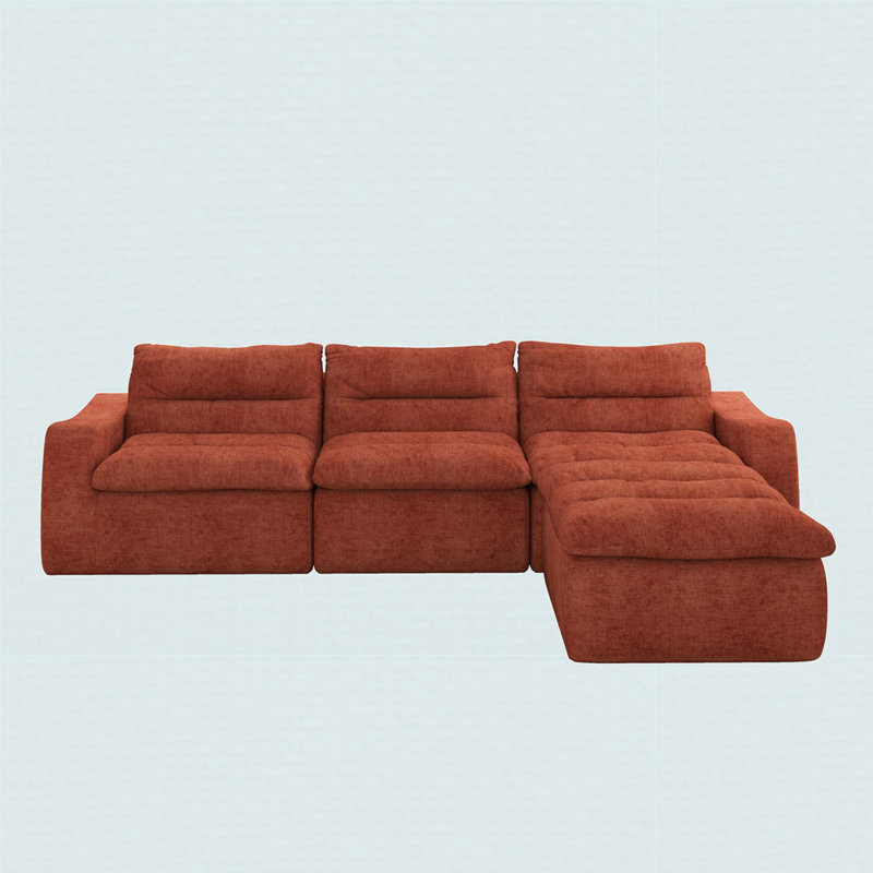 Canapé modulaire Grimpante Boneless 116,26 po, Tissu orange
