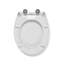 White Toilet Seat Soft Close with Adjustable Hinges (Coniston)