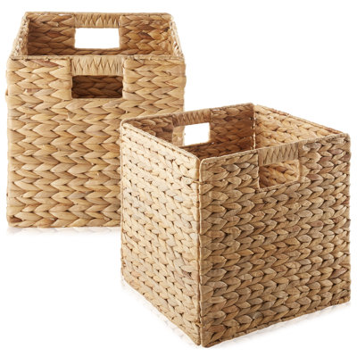 Casafield Water Hyacinth Storage Basket Cube Sets