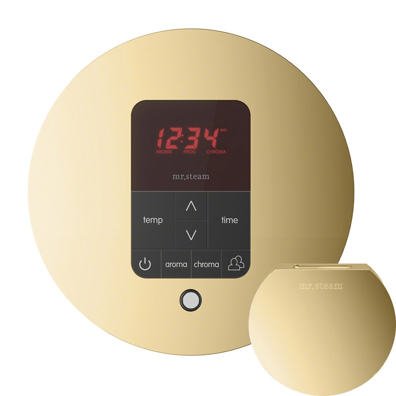 Thermostat et saunacore offre de douche rond itempo plus, Laiton poli