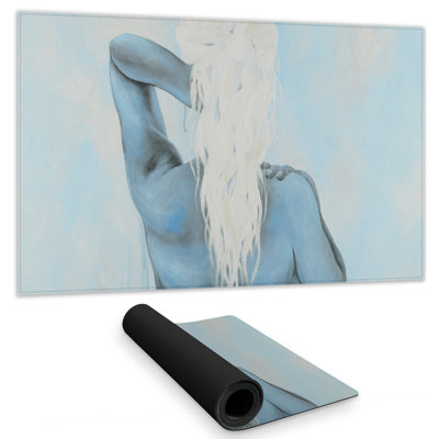 Dreamy Woman - Blue Figurative Gaming Mat for Home Decor