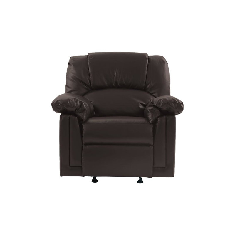 Fauteuil inclinable Contemporary Living Motion - Cuir reconstitué brun rembourré et mécanisme fiable