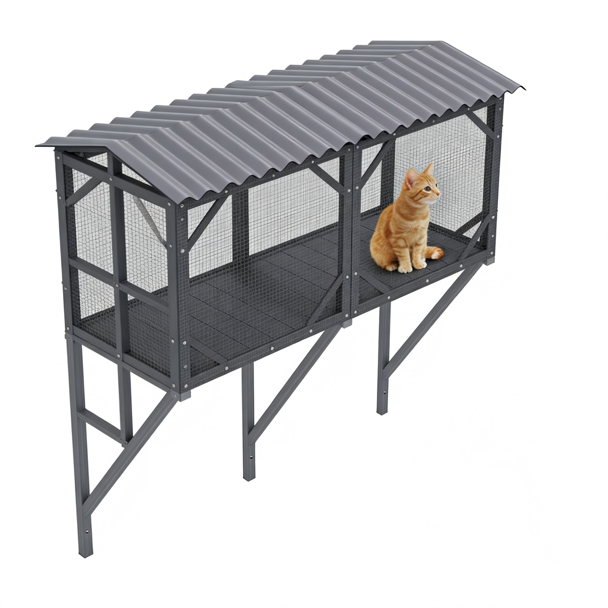 Trent Austin Design All-Weather Window Catio For Large Indoor Cats ...