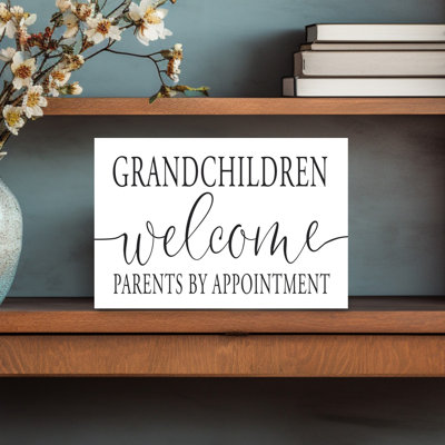 Grandchildren Welcome Abstract Contemporary Wall Art Print
