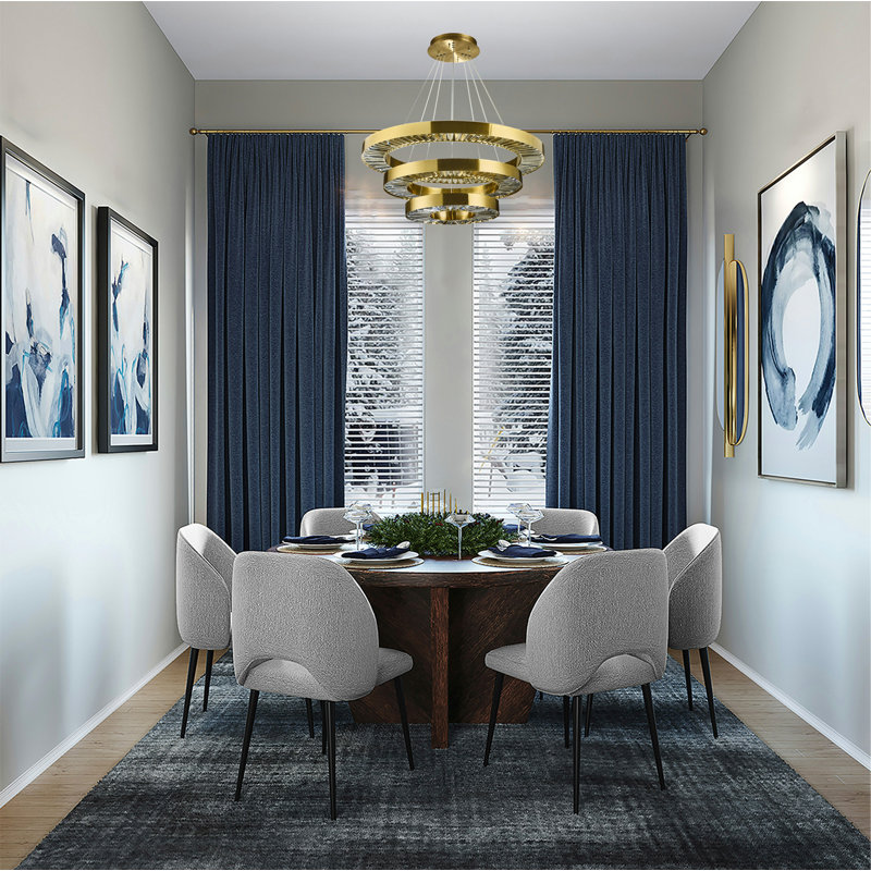 This Exquisite 3-Tier LED Chandelier Is In A Gold Finish. The Frame Is Made Out Of Metal, And It Comes With Clear Crystal Diffusers. The LED Bulbs Are Integrated Into The Frame. The Adjustable Cord Links Make This Fixture Suitable For Most Ceiling Heights
