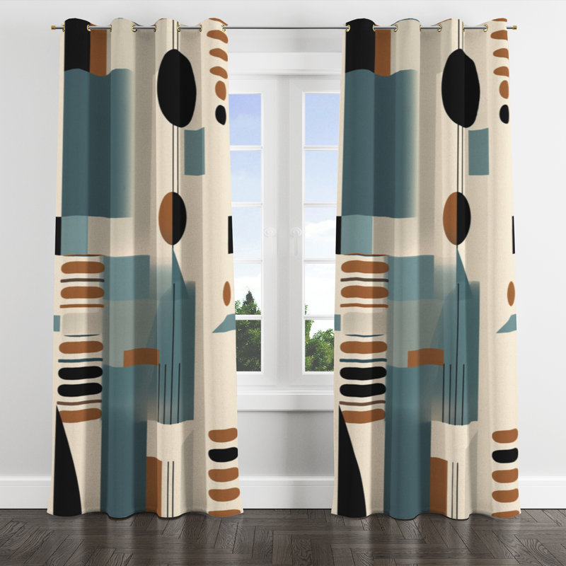 Averyonna - Rideau à œillets occultant moderne - 1 panneau, L 52 po x L 120 po, Œillets dorés