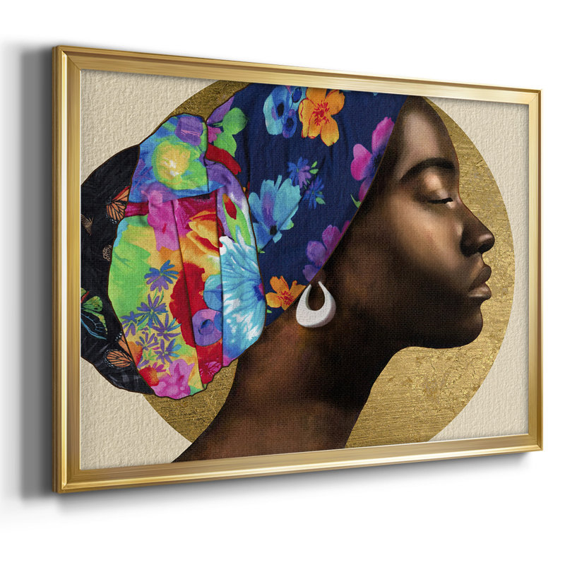 Golden Lady I, reproduction d'art sur toile, H 14 po x l 20 po x P 1,5 po, Or