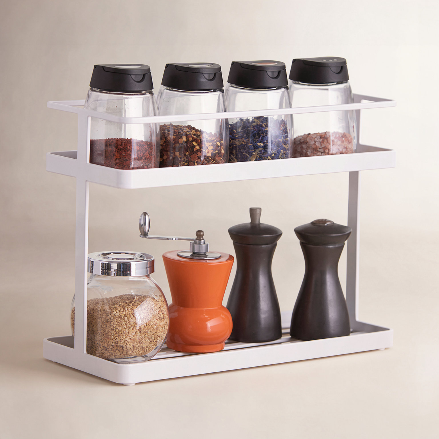 Tower Yamazaki Home Countertop Spice Caddy, White
