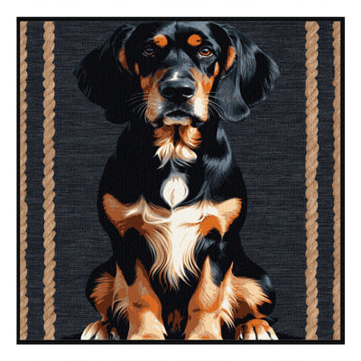 Washable Gordon Setter Dogs Area Rug