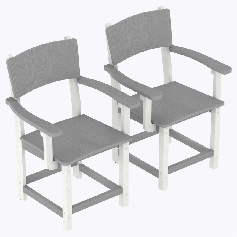Chaise de patio pour l'extérieur, Grey+White