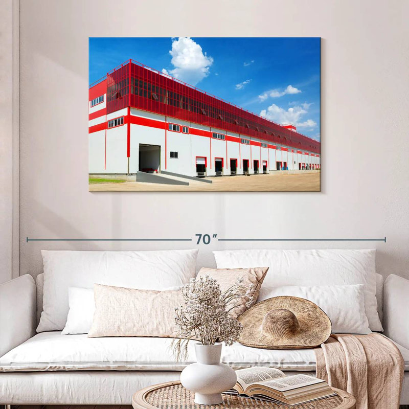 Modern Warehouse Structure, 30" H x 45" W