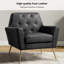 Fauteuil Johan avec dossier capitonné-69989029