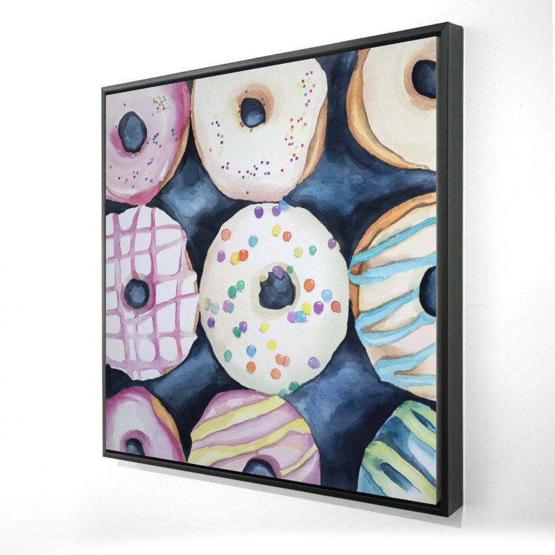 Aquarelle, délicieux beignets à la recherche - art culinaire de cuisine