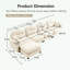 Canapé modulaire en L avec repose-pieds et coussin moelleux-15094905
