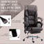 Fauteuil inclinable en cuir brun avec massage par vibrations, chaleur lombaire, hauteur réglable, repose-pieds, fonction inclinable avec 6 fonctions de chauffage, inclinable, bureau