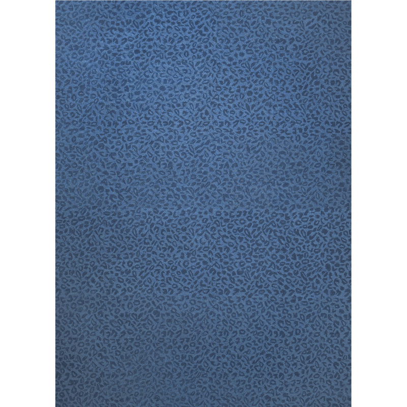  Tapis en laine touffeté à la main bleu cobalt Leopardess, Rectangle 8 pi x 11 pi