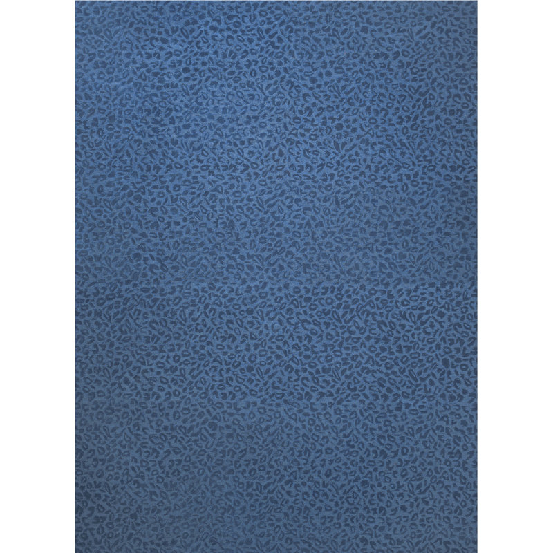 Leopardess Cobalt Blue Hand-Tufted Responsible Wool Rug, Rectangle 8' x 11'