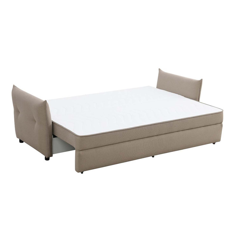Canapé-lit 87,8 po Irina, tissu beige, Beige