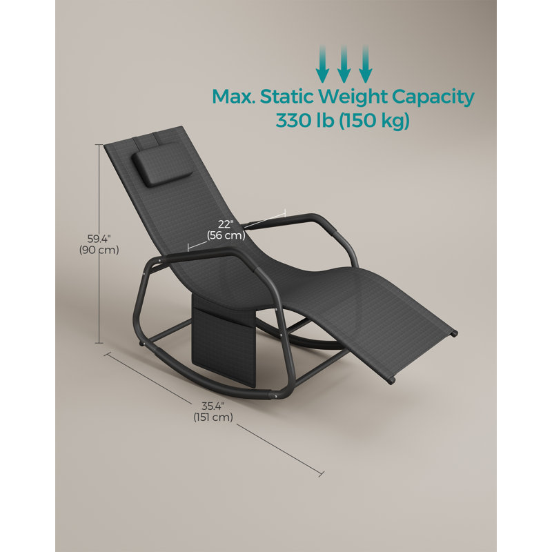 Svetinka Steel Rocking Chair, Black