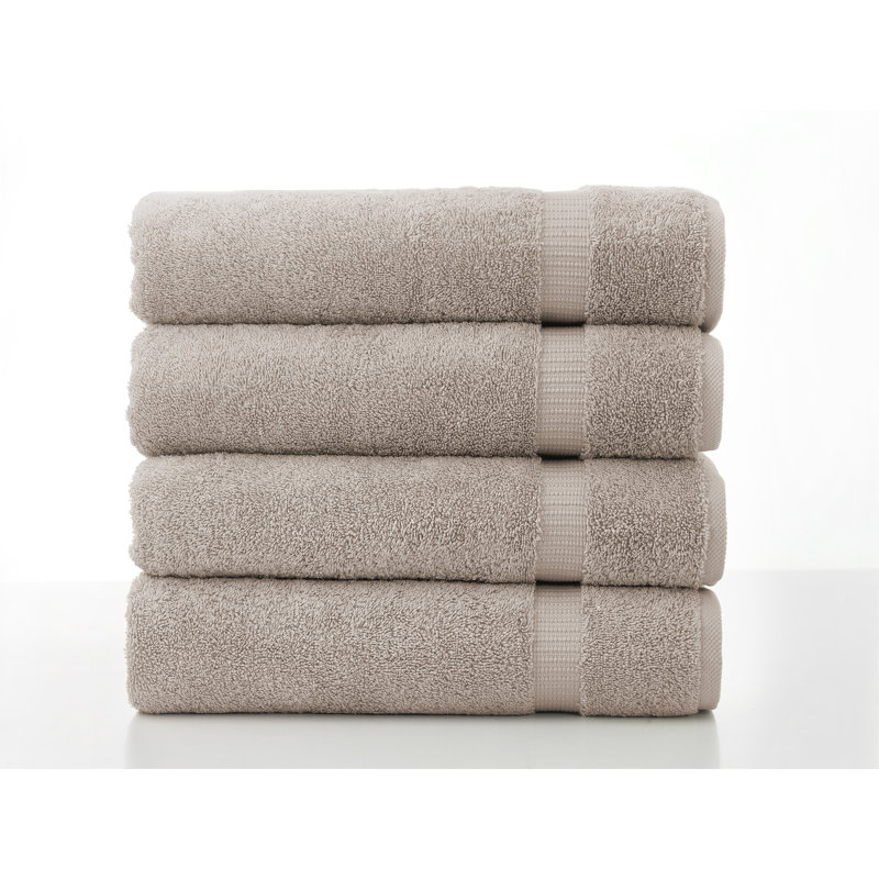 Ensemble de 4 serviettes de bain en coton turc Cambridge , Taupe
