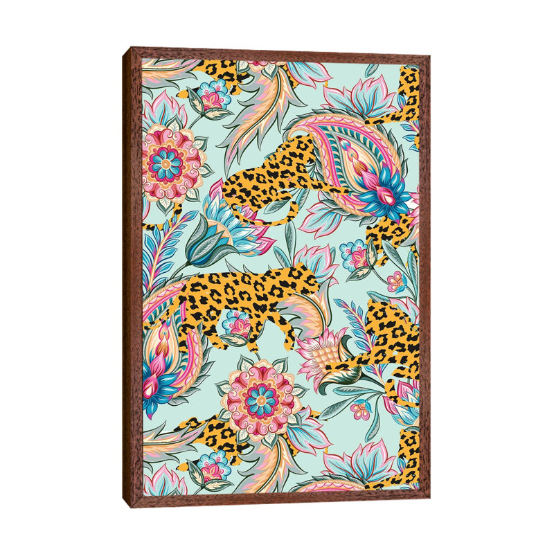May the Jungle Be with You 1 Piece Wall Art on Canvas, 101.6 cm H x 66.04 cm W, Classic Brown Wood Framed