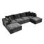 Siège de canapé modulaire 137,8 x 68,9 po, canapé rembourré compressé, aucun assemblage requis, combinaison libre de 5 pièces, tissu en velours côtelé moelleux