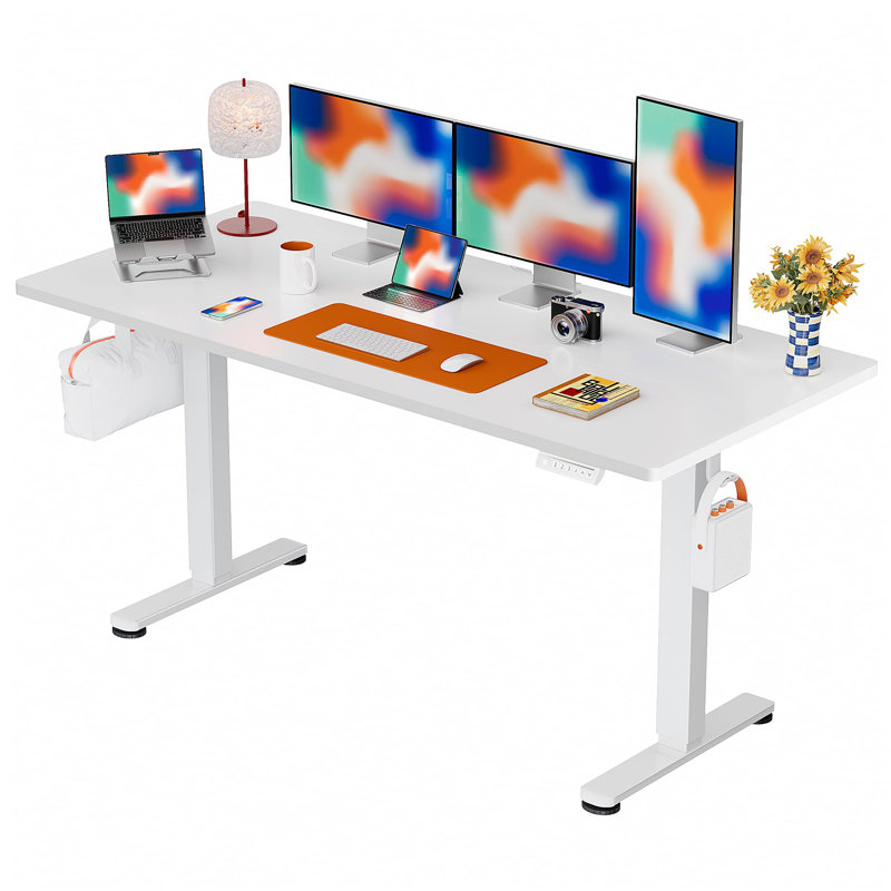 71-inch dual-motor height-adjustable desk with intelligent split desktop - Commercial-grade electric height-adjustable desk (28-inch-45.6-inch) + four-position memory function and anti-sag design - Ideal for collaborative work and design studios.