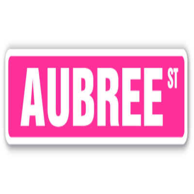 Aubree Street Childrens Name Room Sign