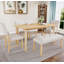 Ensemble de table de salle à manger 6 pièces, table de salle à manger rustique de style campagnard avec 4 chaises rembourrées et banc, ensemble de table de salle à manger en bois massif pour 6 personnes (assemblage facile, bois naturel délavé)-614375255