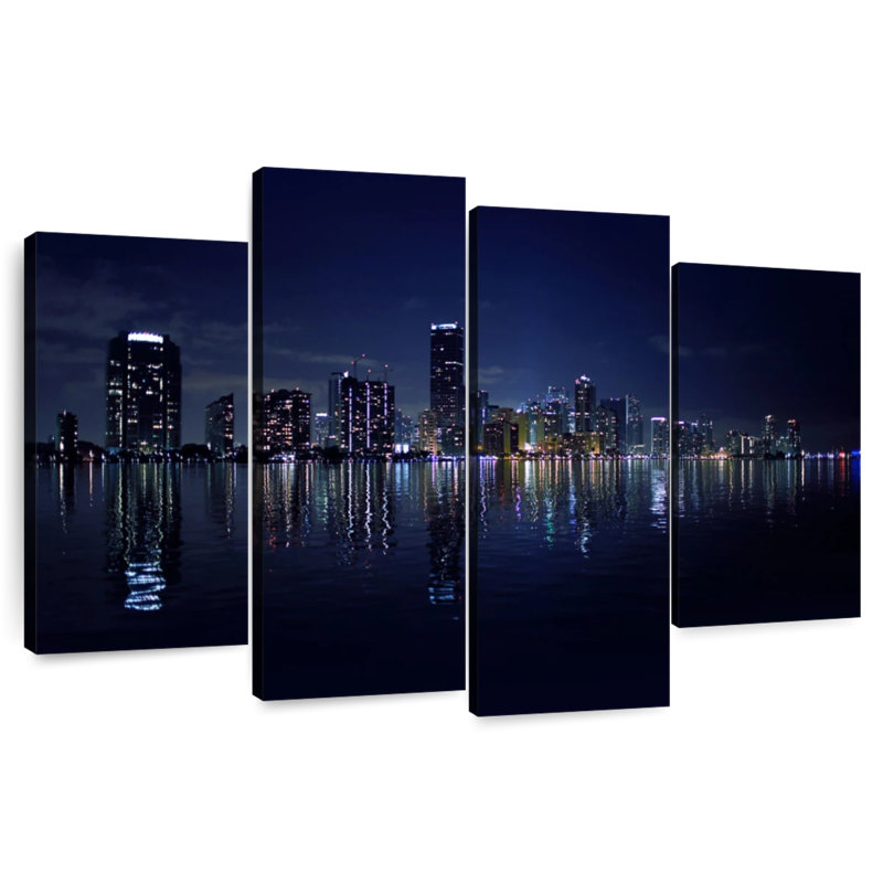 Lumières Nicci Miami Cityscape, H 22 po x l 36 po