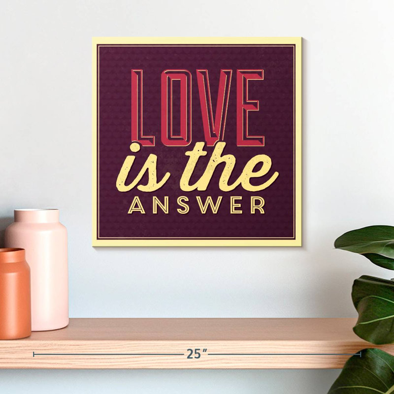 Tergel Love Is The Answer II, 16" H x 16" W