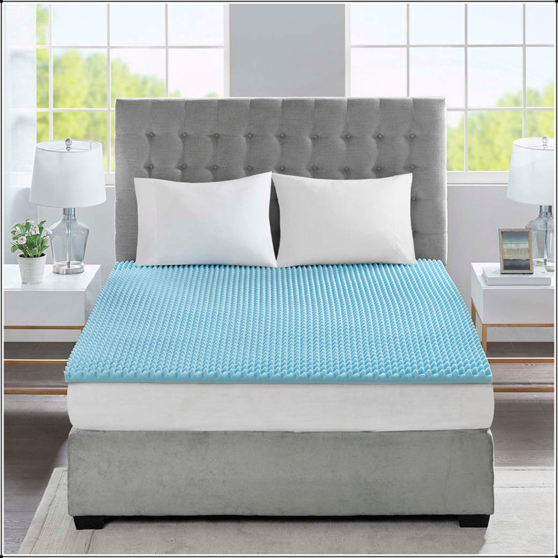 All Season Reversible Hypoallergenic 1.5" Cooling Mattress Topper, null