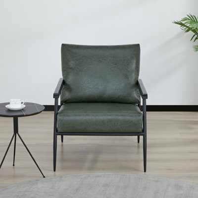 Fauteuil en cuir Vernon