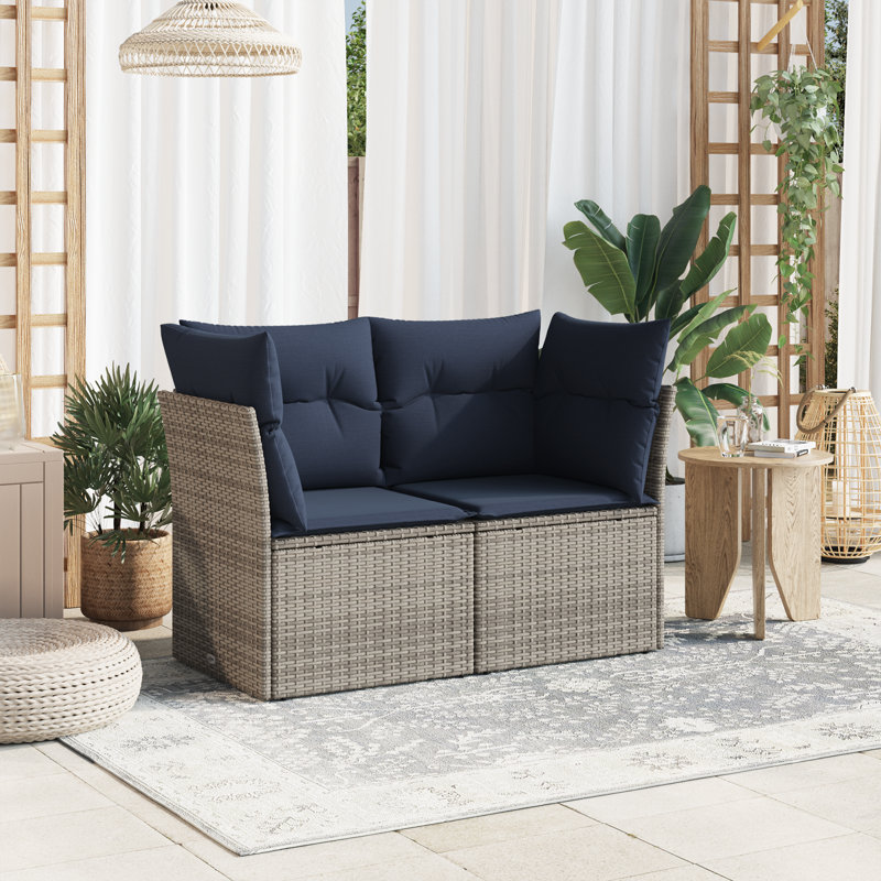 62cm Wide Patio Sofa with Cushions