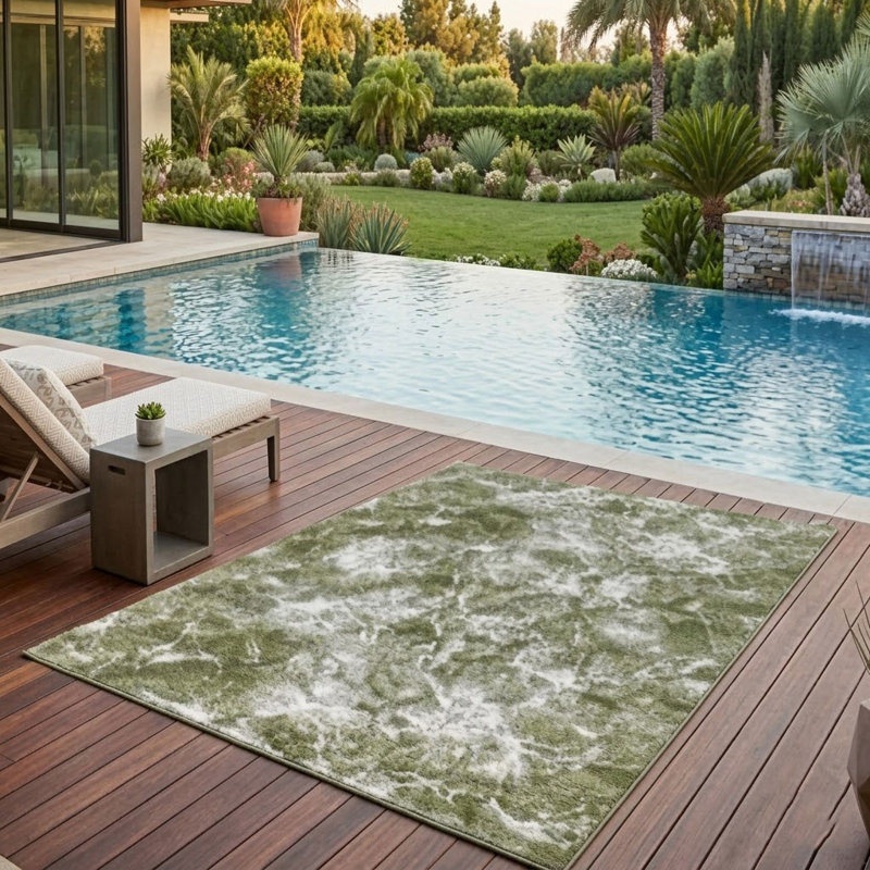 Marble Machine Tufted Indoor / Outdoor Area Rug, Rectangle 160 x 230 cm