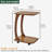 Emerson C-Shaped End Table with Wheels, Walnut Color