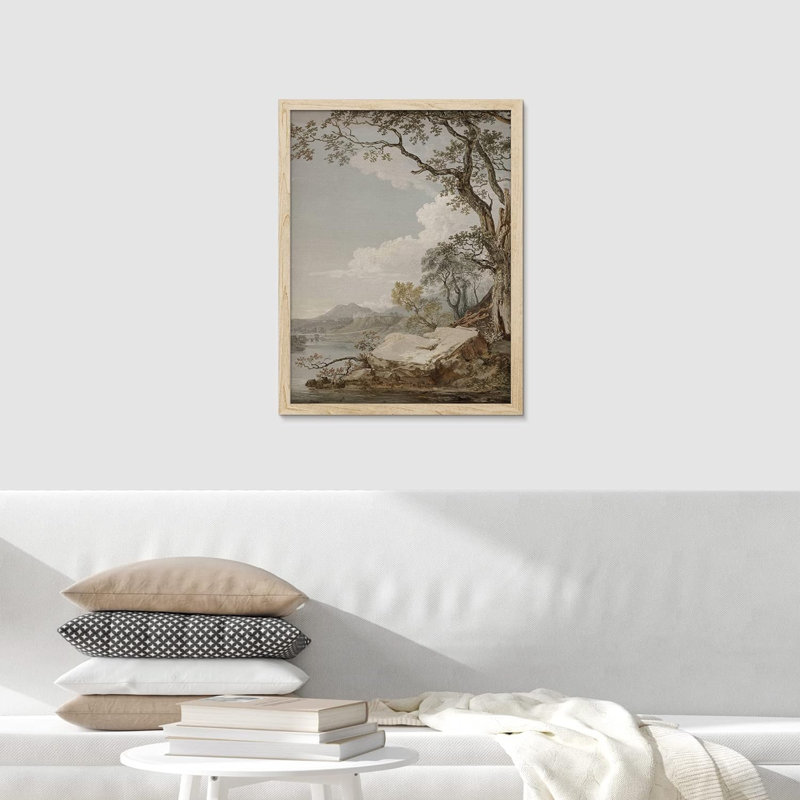 Forêt, arbres, lac, art mural, impressions colorées, paysage naturel pour le salon, chambre à coucher, impression sur papier
