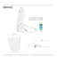 Bidet intelligent réglable - chauffage de l'eau et du siège réglable, nettoyage automatique, fonctionnement des poignées latérales de la toilette à capteur, buse détachable, fermeture en douceur