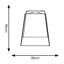19cm H Glass Square Lamp Shade ( Clip On )-1726597357