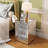 Mirrored Nightstand Bedside Table With Drawer