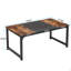 Bureau de direction 70,8 po, grand poste de travail moderne avec structure en métal épais, mobilier rustique brun et noir pour le bureau personnel