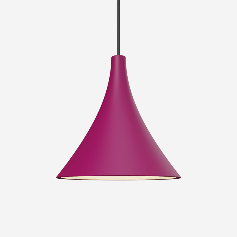 Gota Pendant Light, Black, Blossompink, 14" H x 9.84" W x 9.84" D